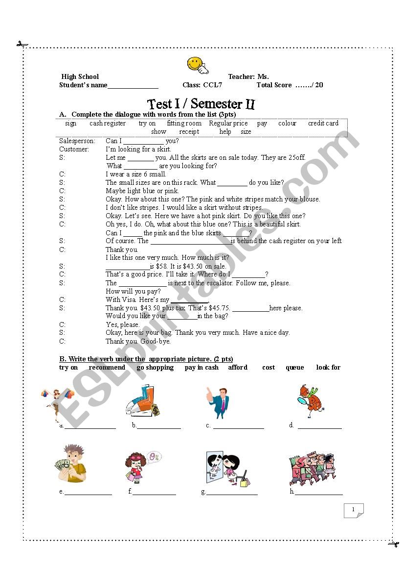 Test worksheet