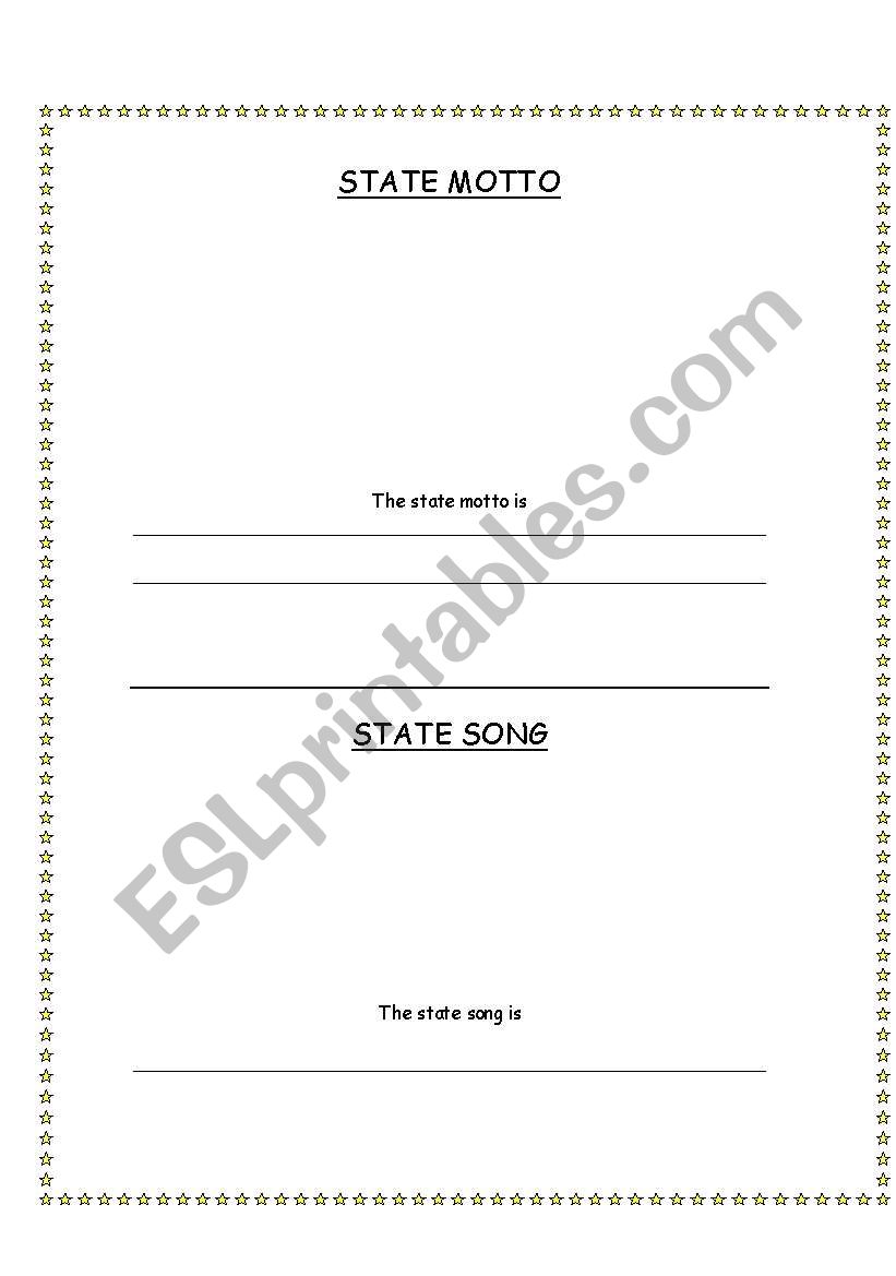Georgia State Book worksheet