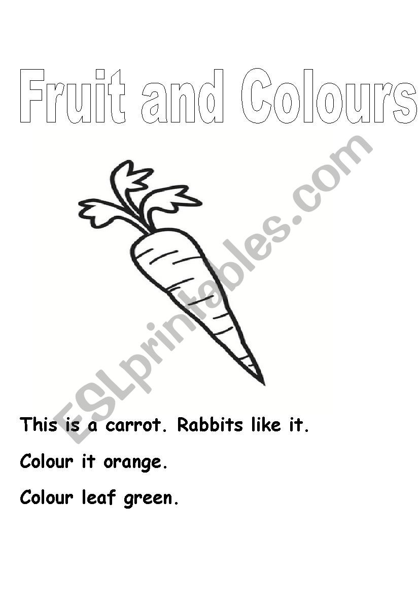 Frut and Colours worksheet