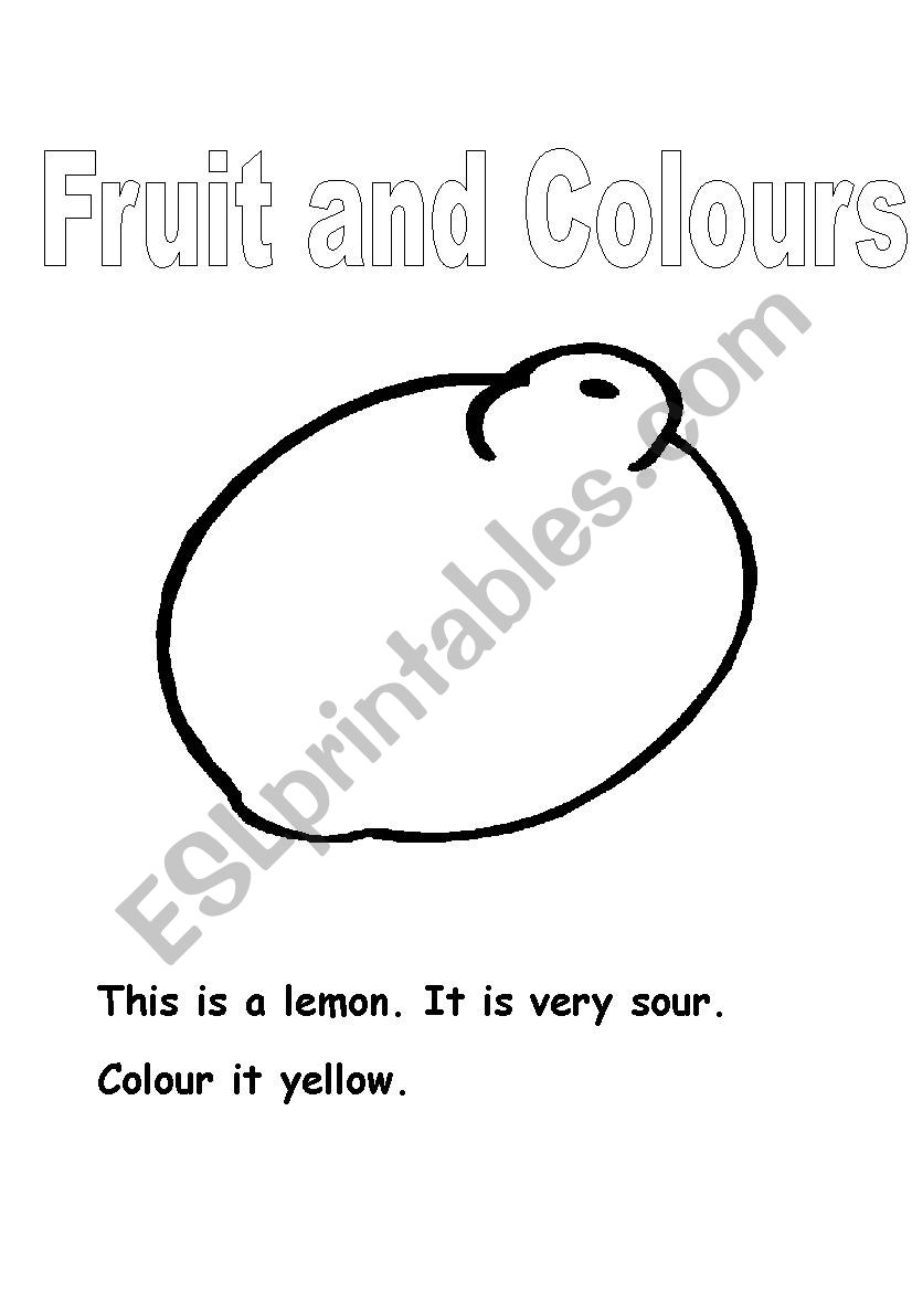 Frut and Colours worksheet