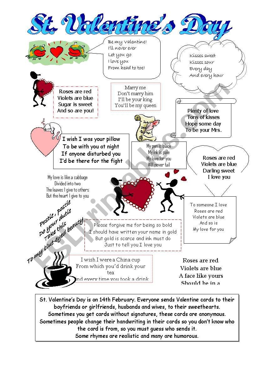 St. Valentine´s Day - ESL worksheet by odrazilef