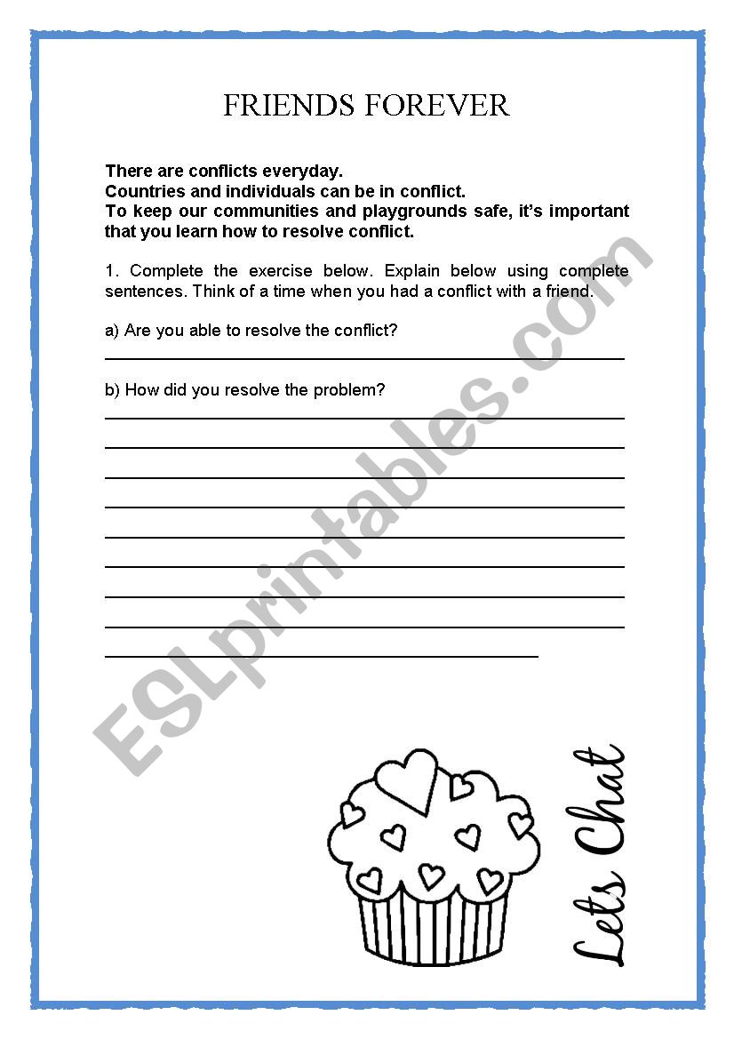 Friends Forever worksheet