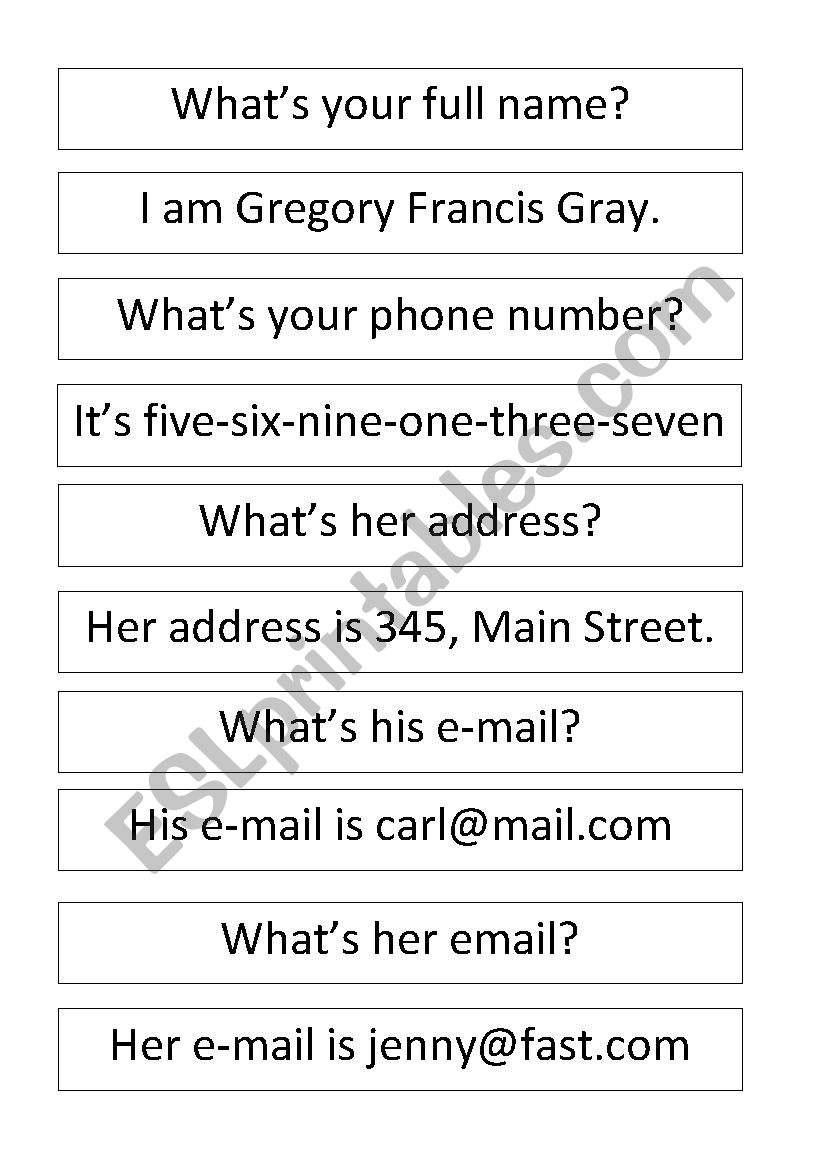 Personal Information_Memory Game