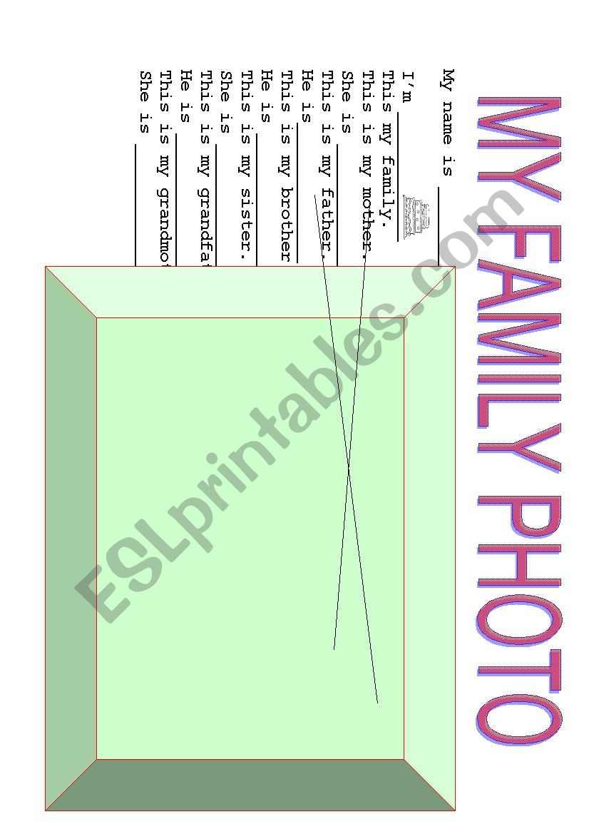 My family photo worksheet