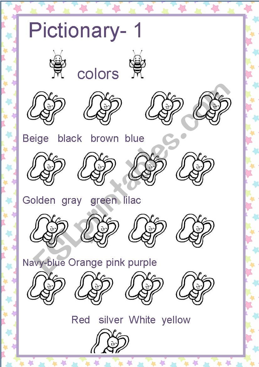 Colors worksheet