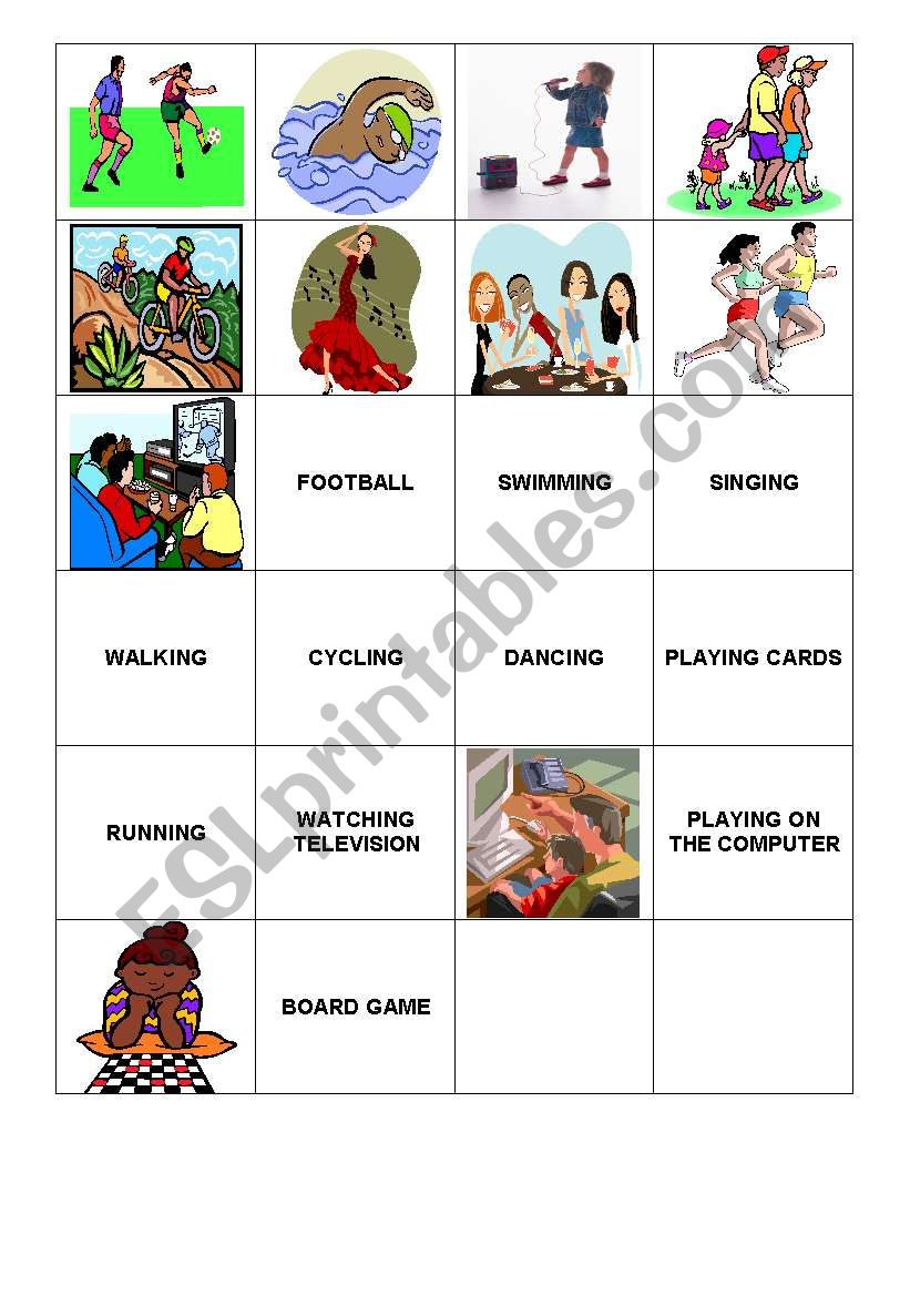 Matching exercise hobbies and sports