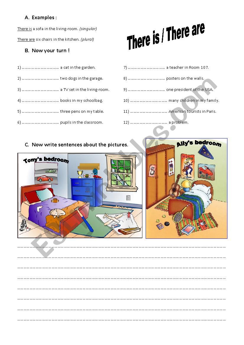 There is / There are - ESL worksheet by MarionMG