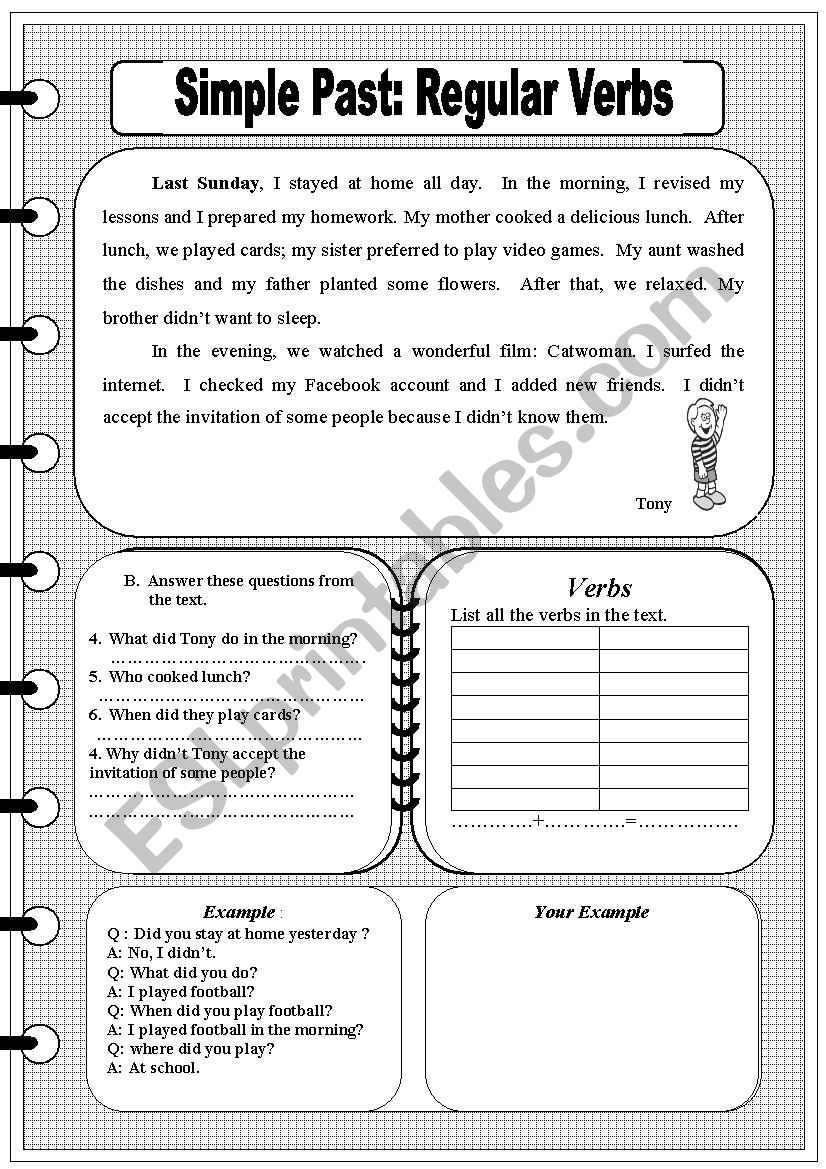 Past Simple Regular And Irregular Verbs Worksheet Free F73