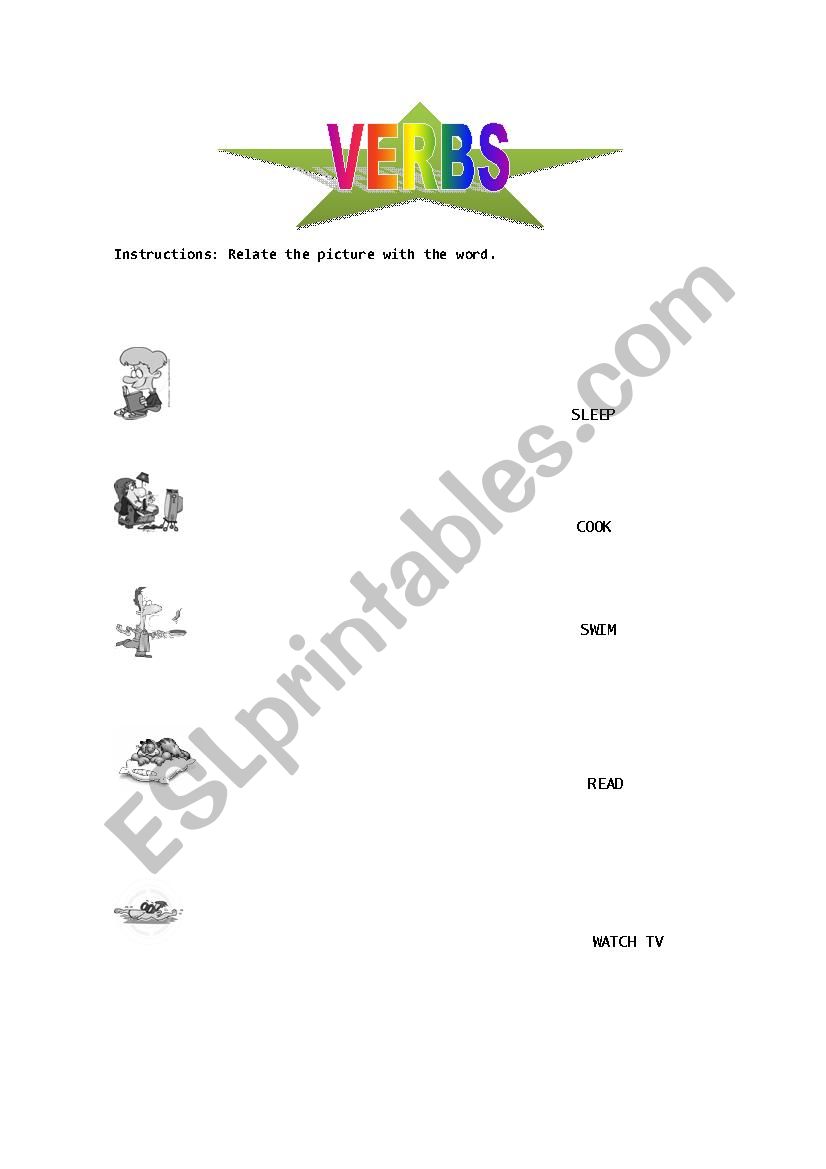 The Verbs ESL Worksheet By Fabitha