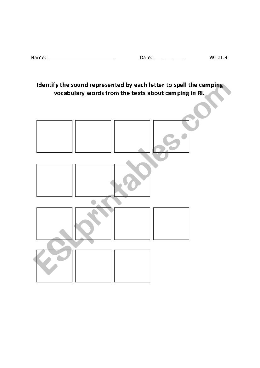 Letter sounds worksheet