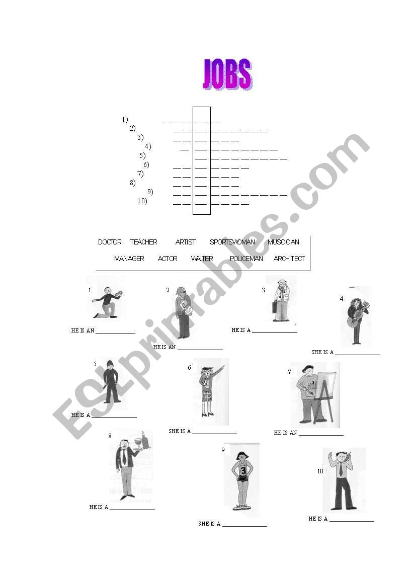 jobs worksheet