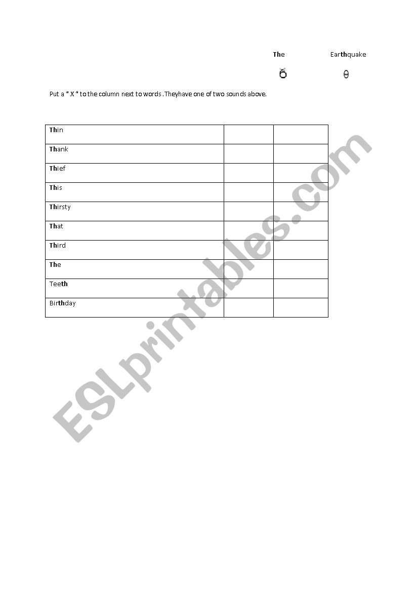 pronounciation worksheet