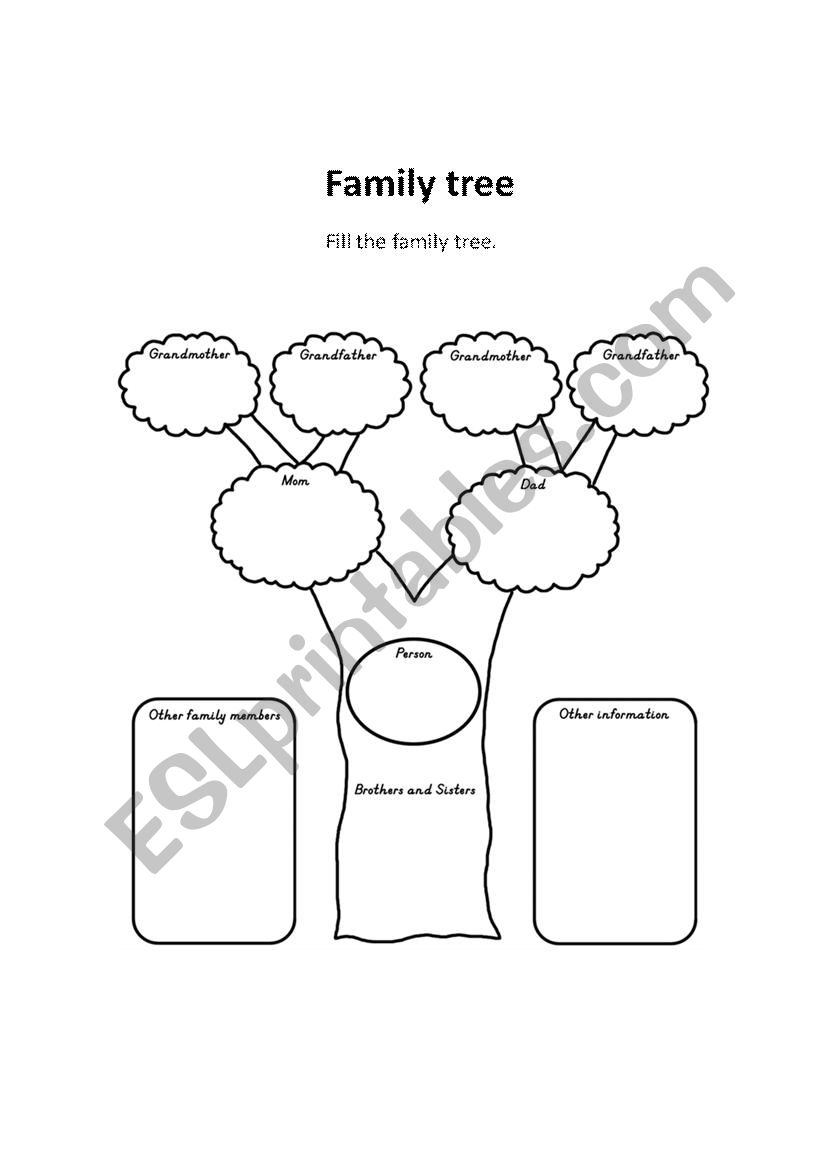 Family tree - ESL worksheet by dianis_215