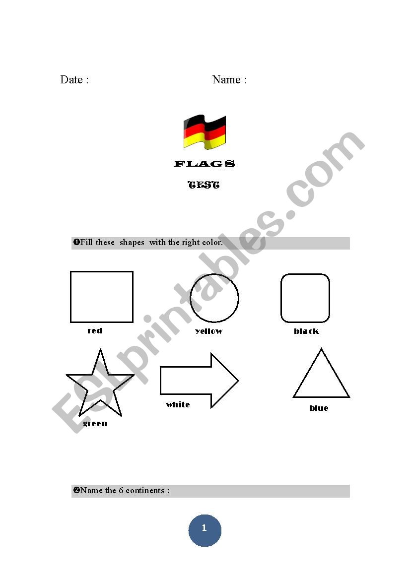 Test-flags worksheet