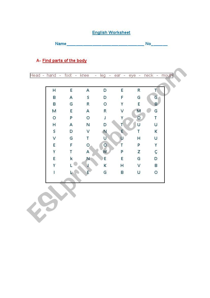 Finding words - ESL worksheet by Elbi