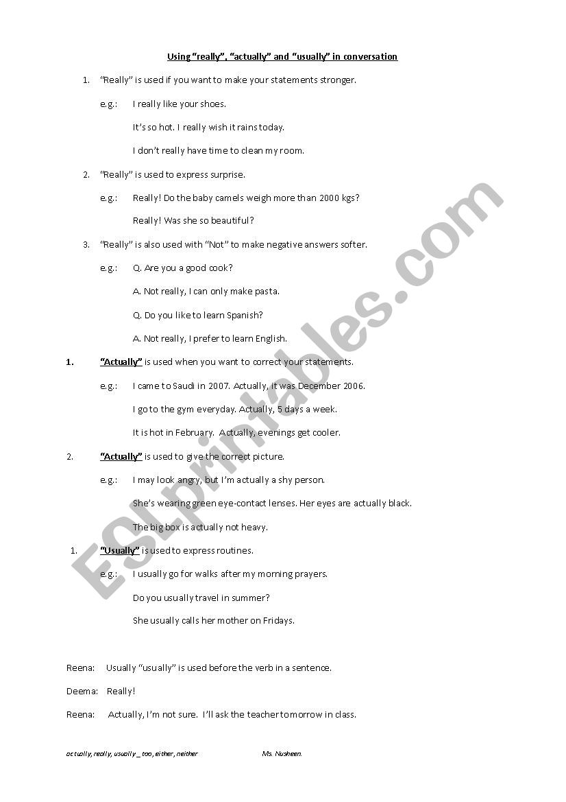 Conversation Stategy_1 worksheet