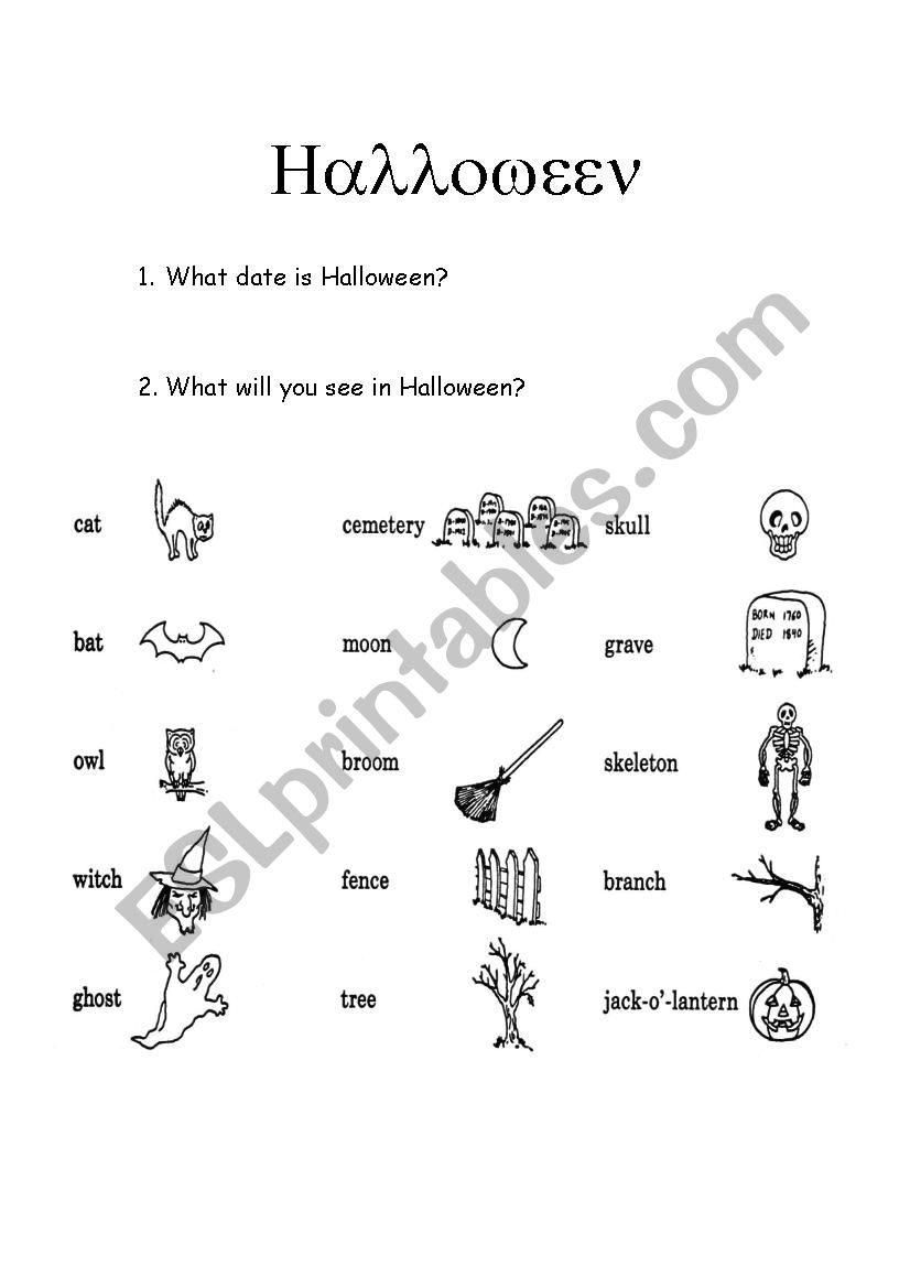 Halloween - ESL worksheet by MeiNung