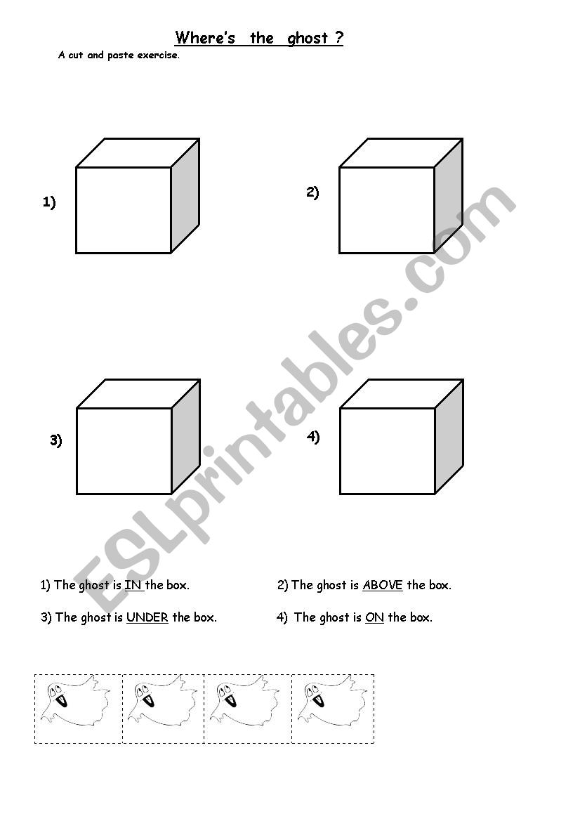 Where´s the ghost? - ESL worksheet by houstie