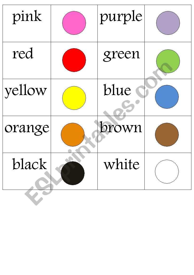 Colors domino - ESL worksheet by sara_barroso