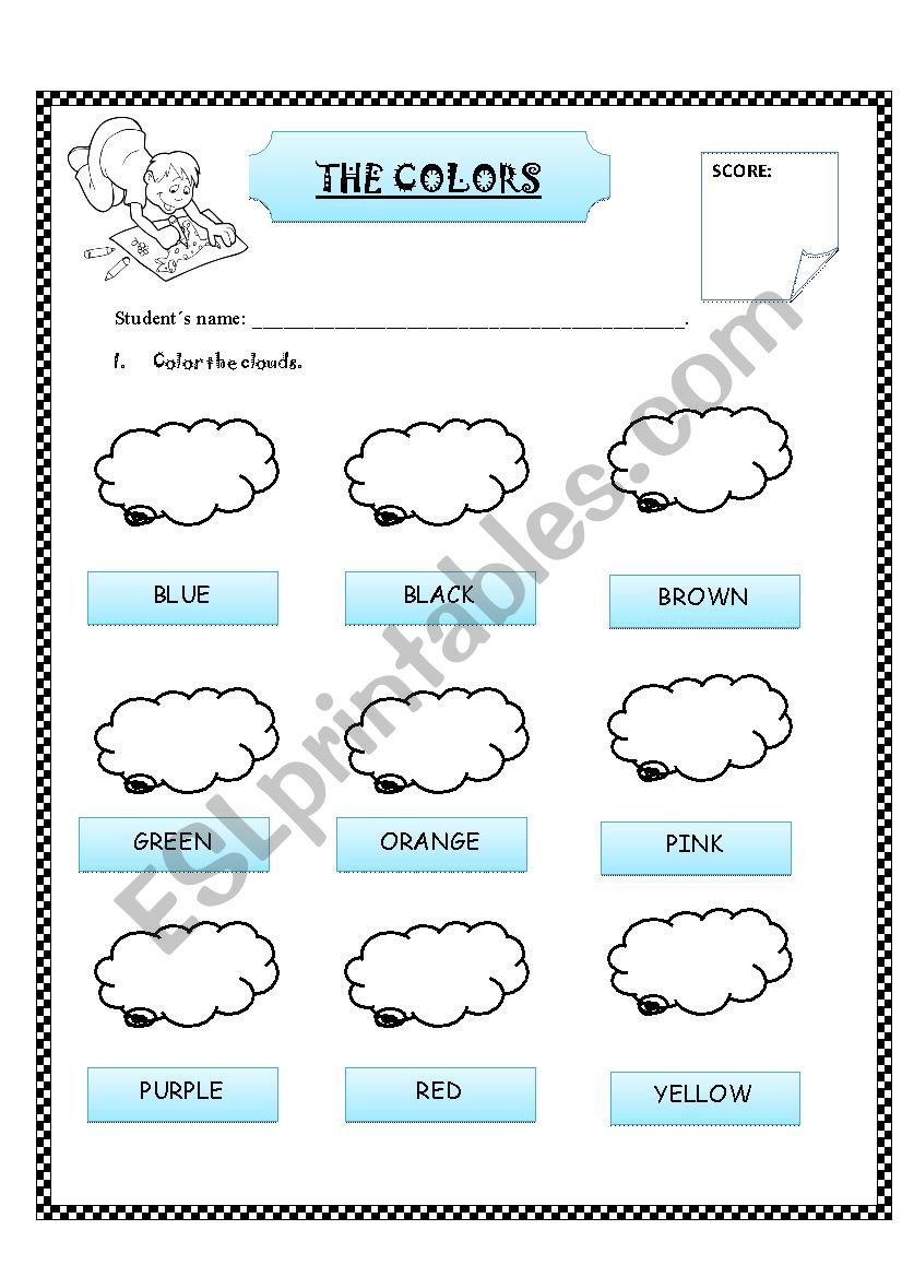 The colors worksheet