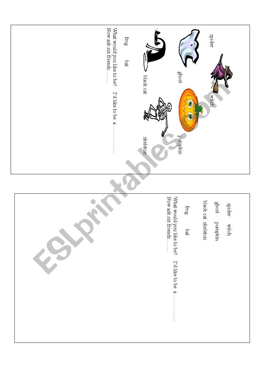 Halloween worksheet