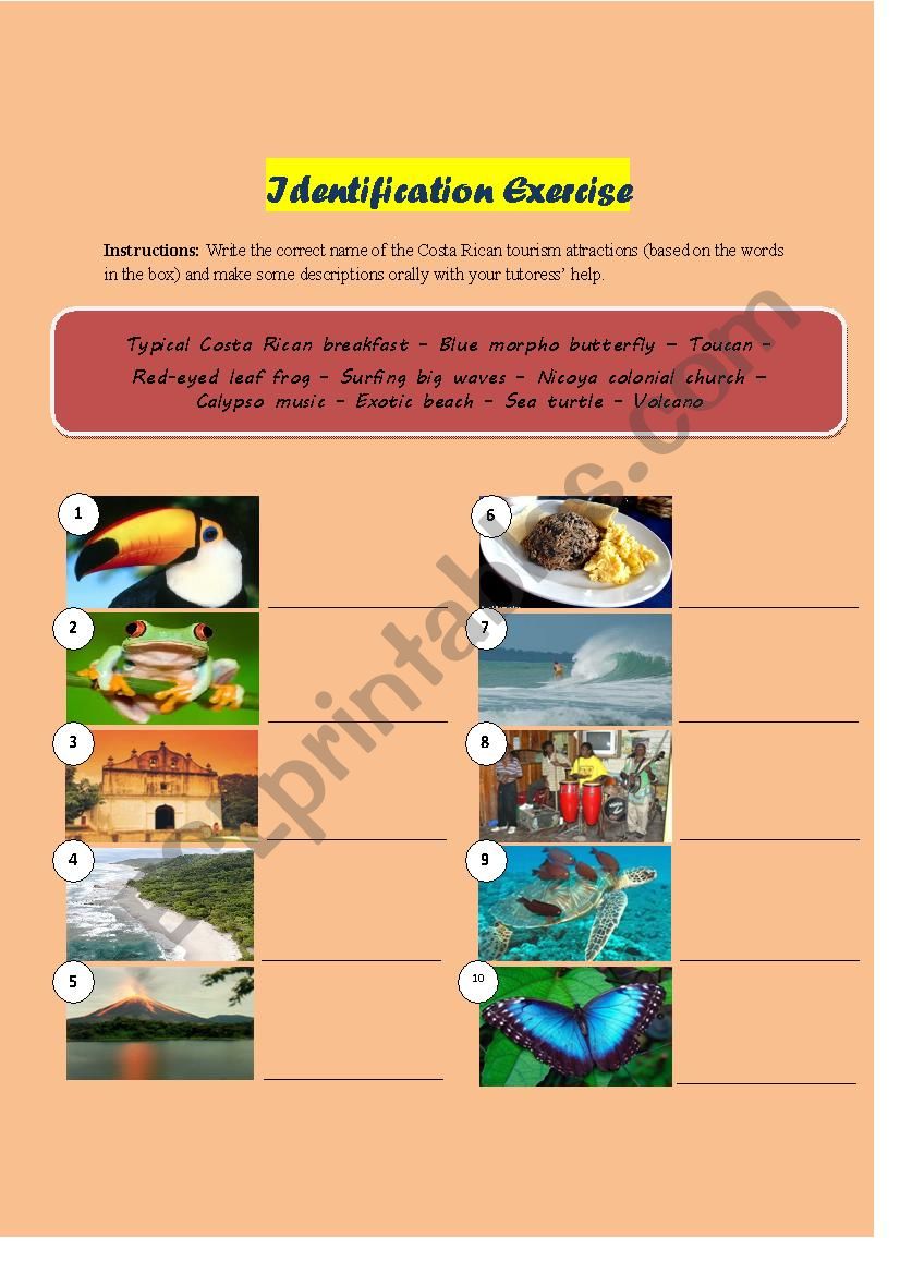 Discover Amazing Places Tourist Attractions In Costa Rica Worksheets - costa rica song roblox id