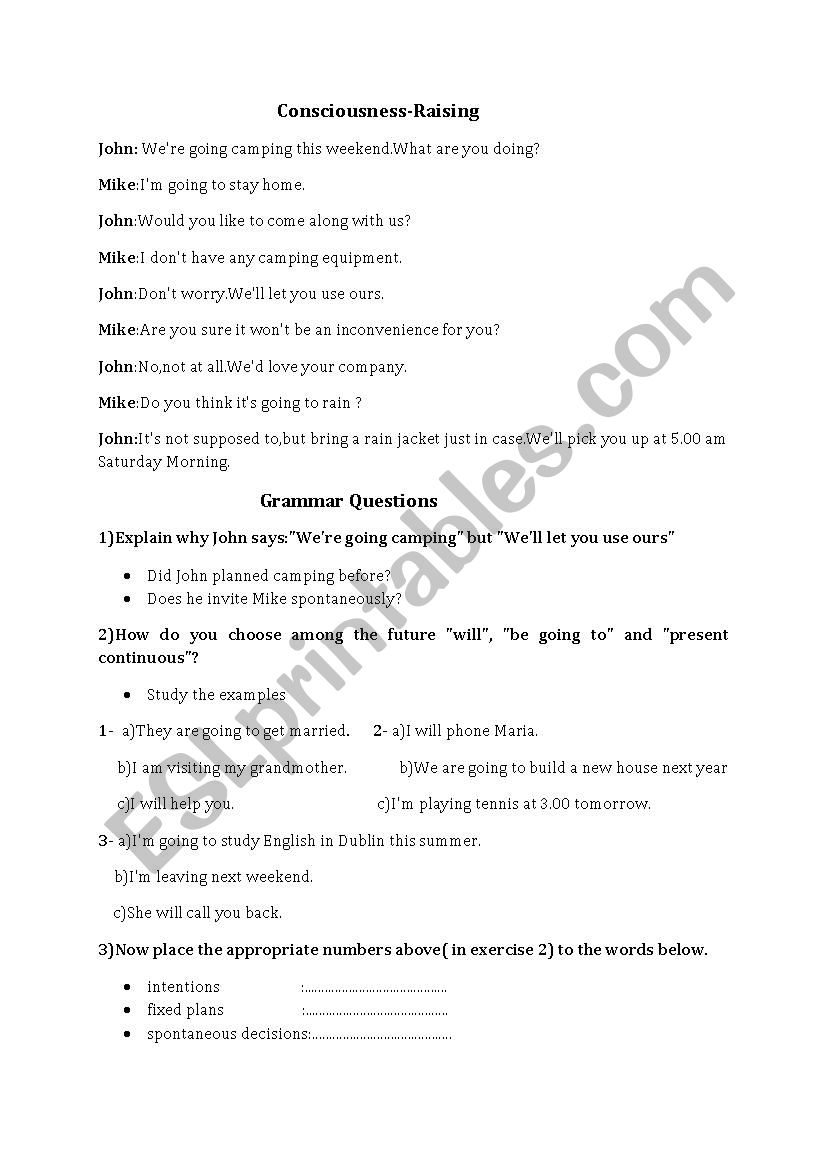 Consciousness Raising Activity ESL Worksheet By LnLy