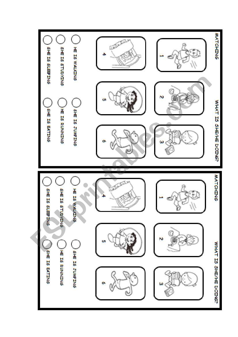 Actions worksheet