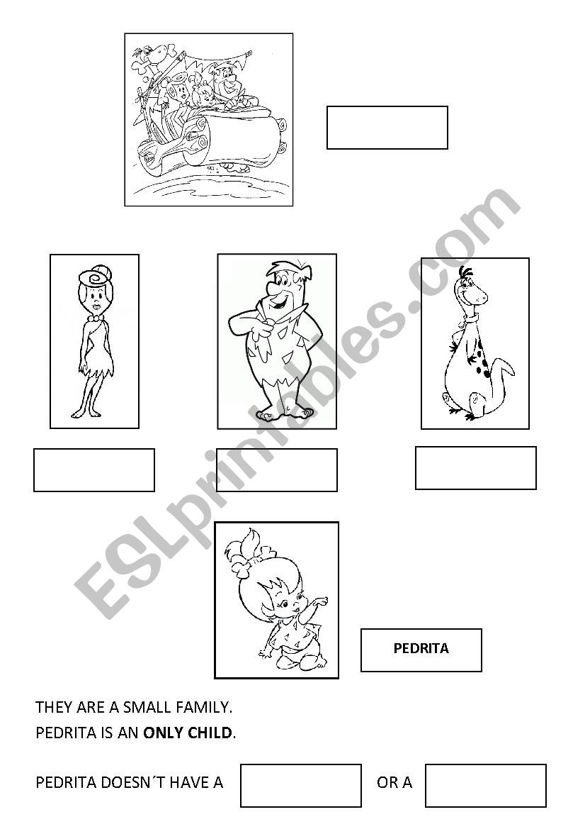 The Flintstones Family worksheet