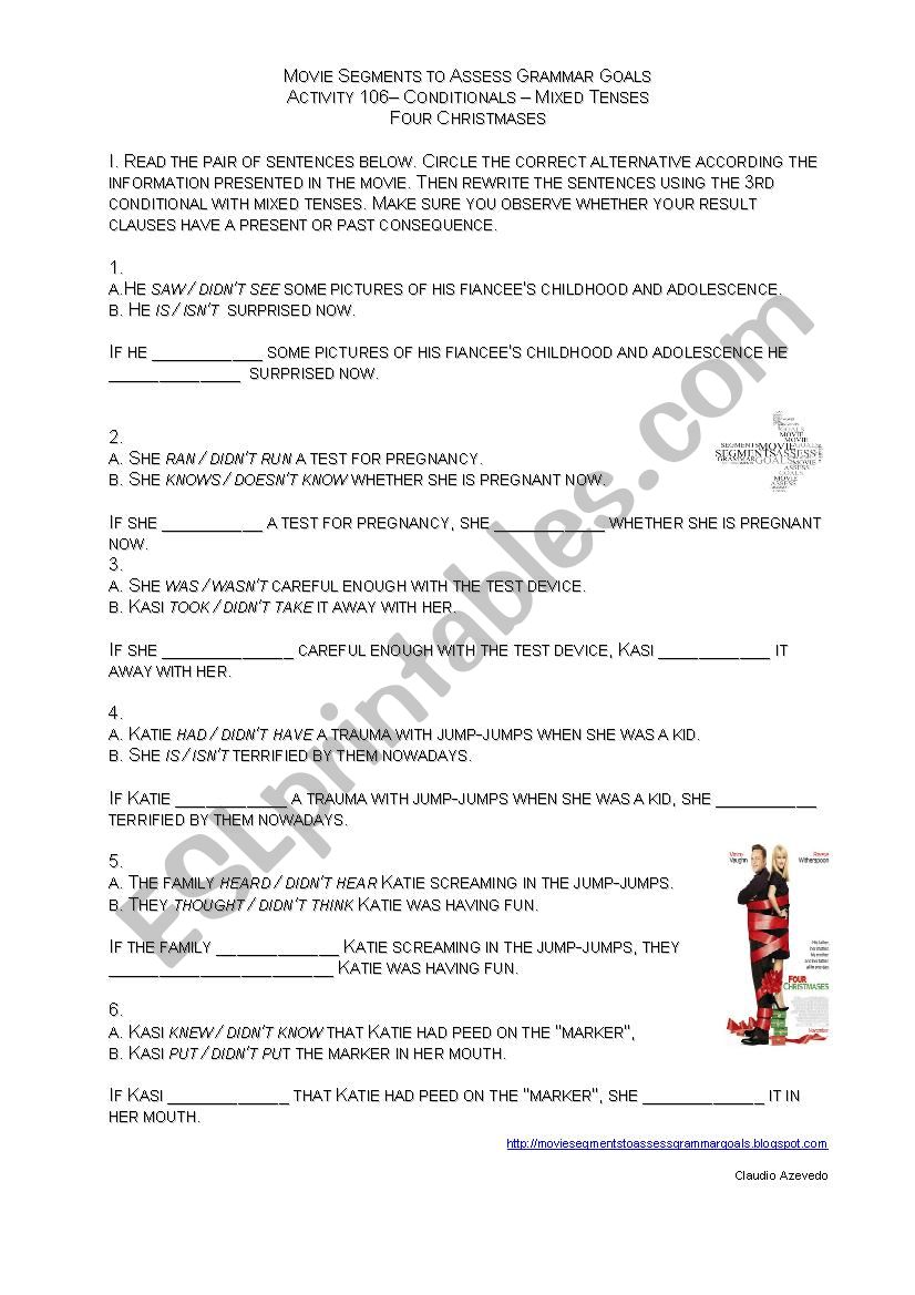 Conditional Activity worksheet