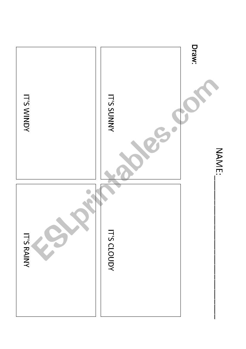 Draw how´s the weather - ESL worksheet by barra14033