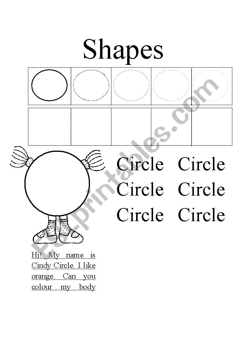 Shapes - Circle - ESL worksheet by raul.vasquez.ramirez
