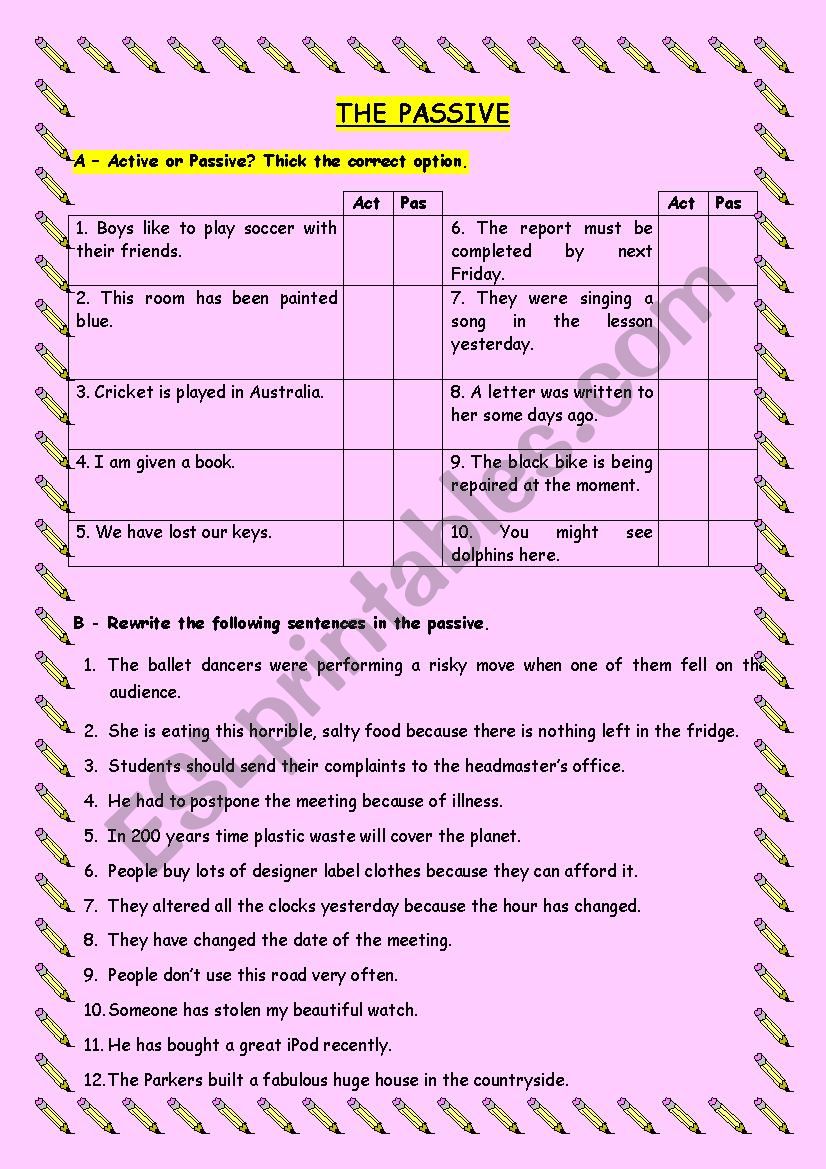 The Passive - ESL worksheet by Goreti Ponte