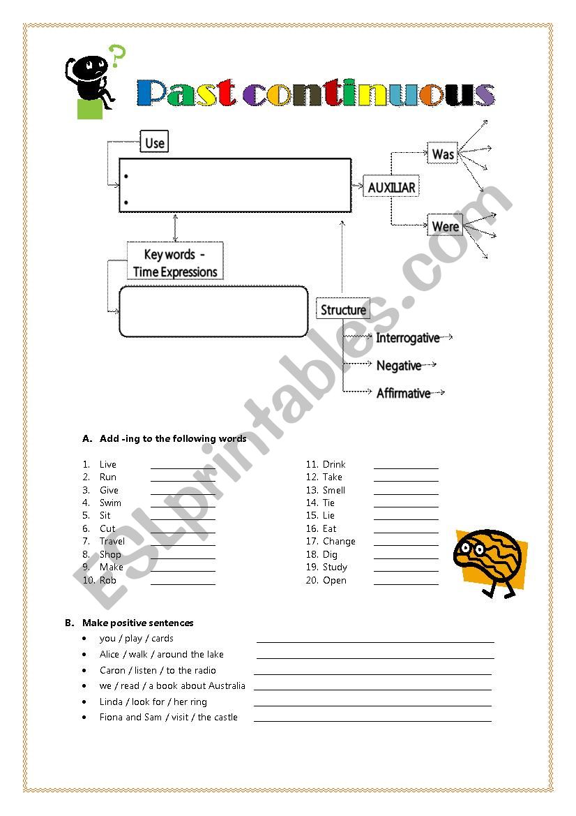 Past Continuous Worksheet worksheet