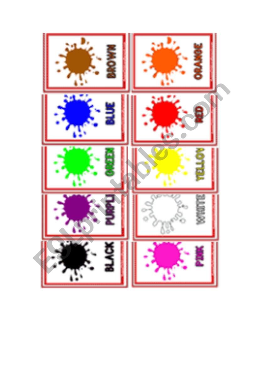 Colour Flashcards worksheet