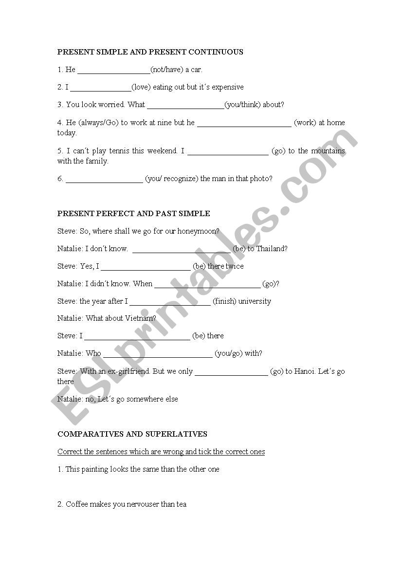 Present simple vs Continuous (3º ESO)