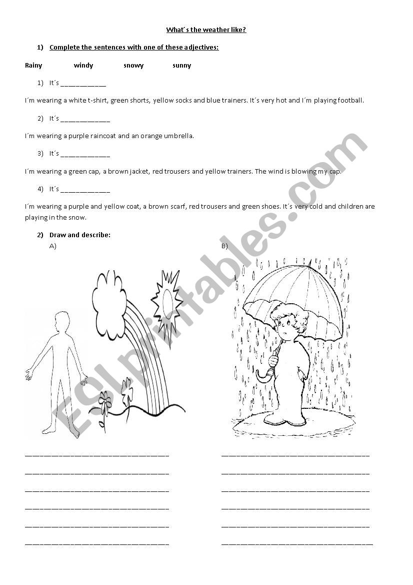 Whats the weather like? worksheet