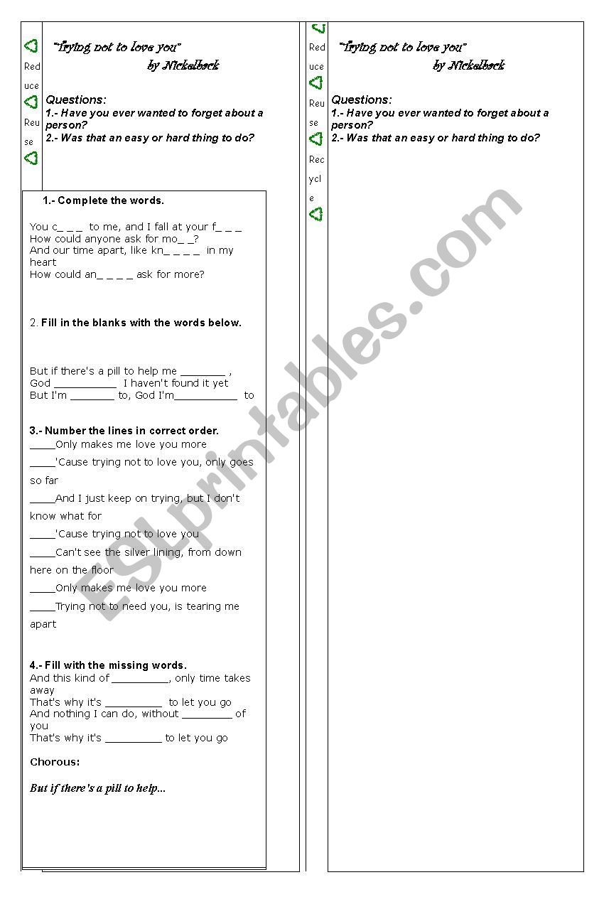 Nickel Bach worksheet