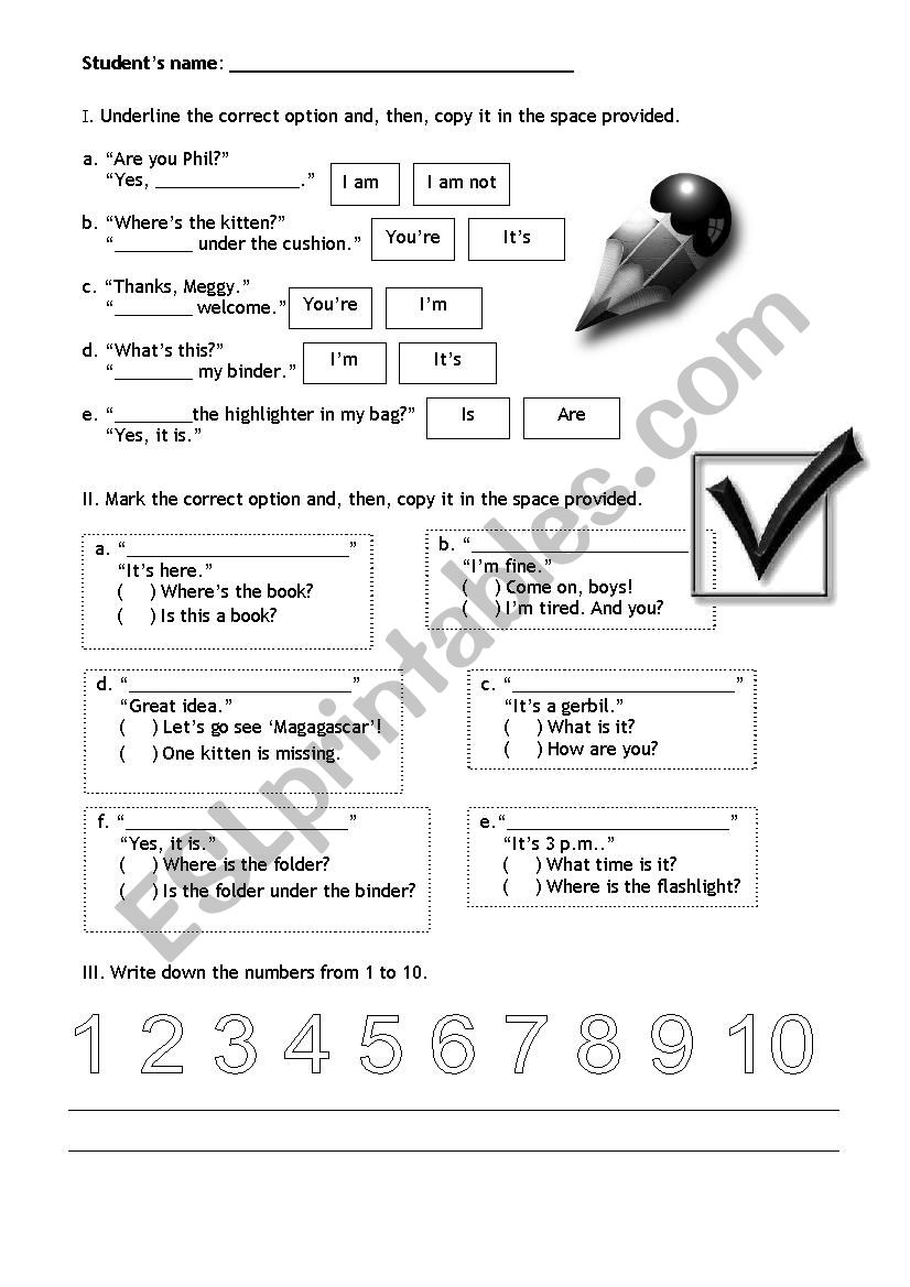 Kids´ Beginners - ESL worksheet by karendaltoe