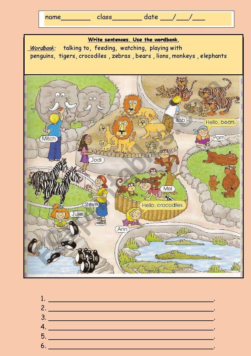 Picture Description ZOO ESL Worksheet By Schulzi