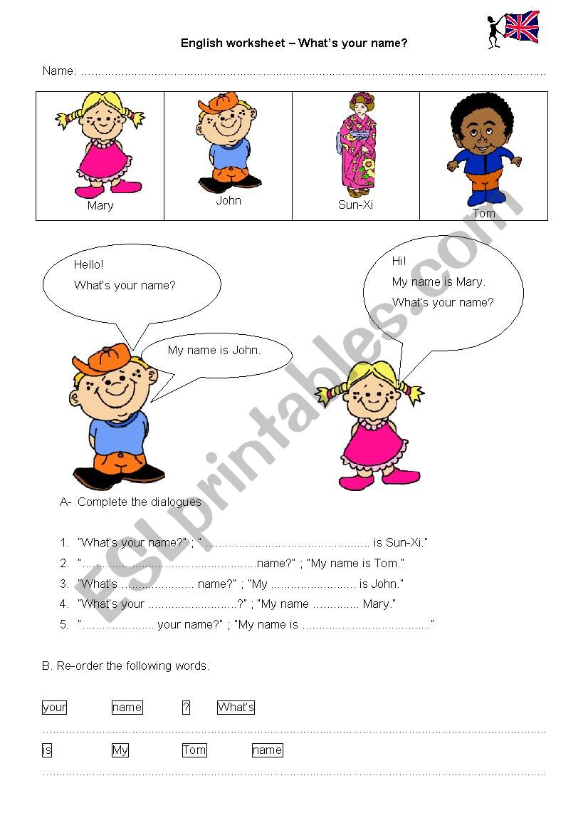 whats your name worksheet sethporter1blogspotcom