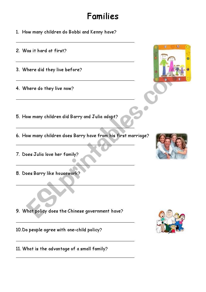 FAMILY - ESL worksheet by kimngan251