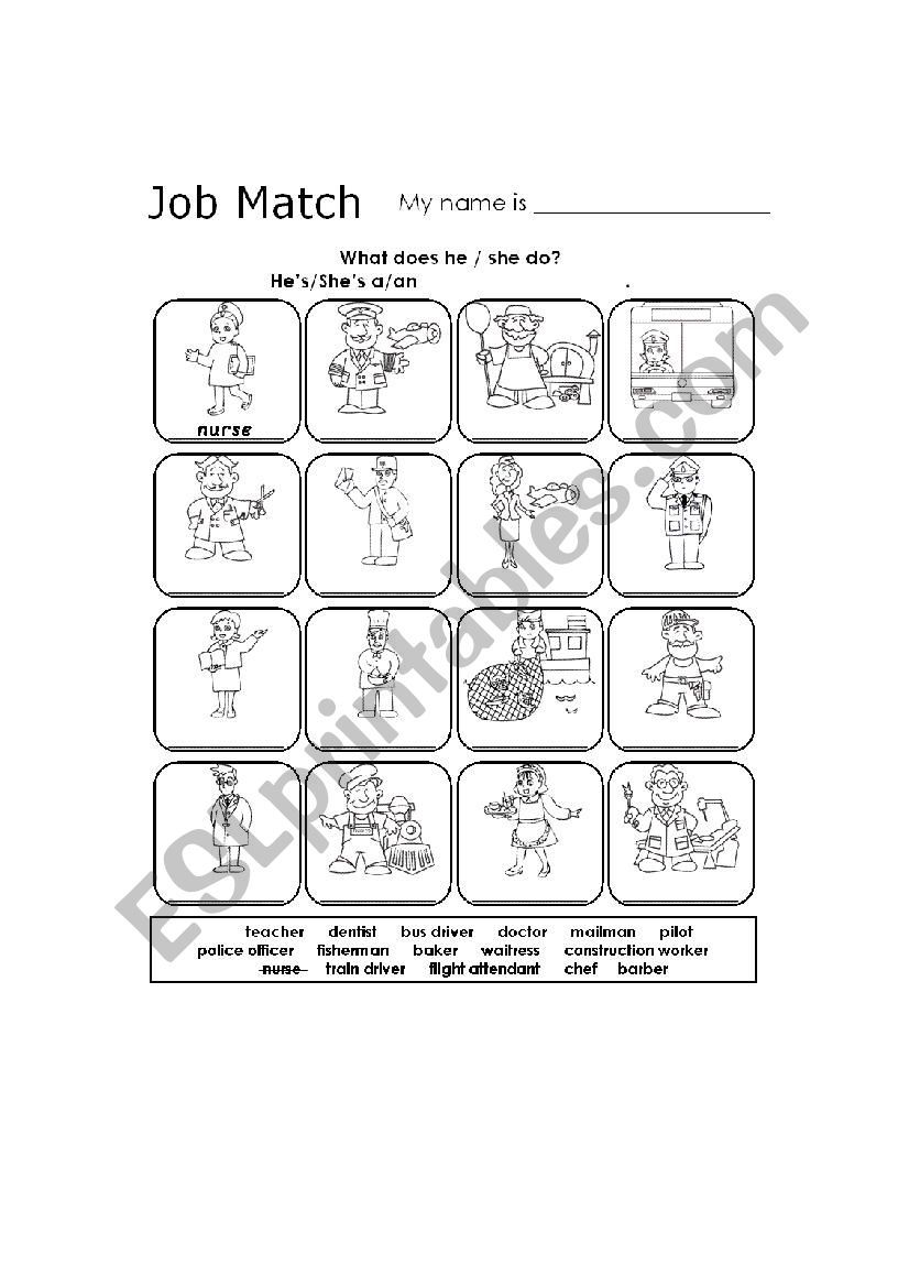 JOBS worksheet