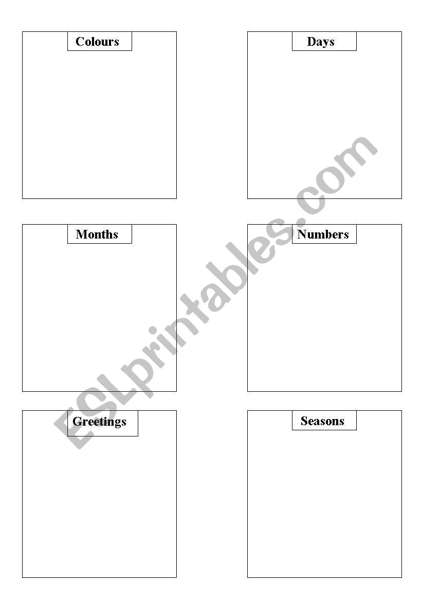 Vocabulary Revision  worksheet