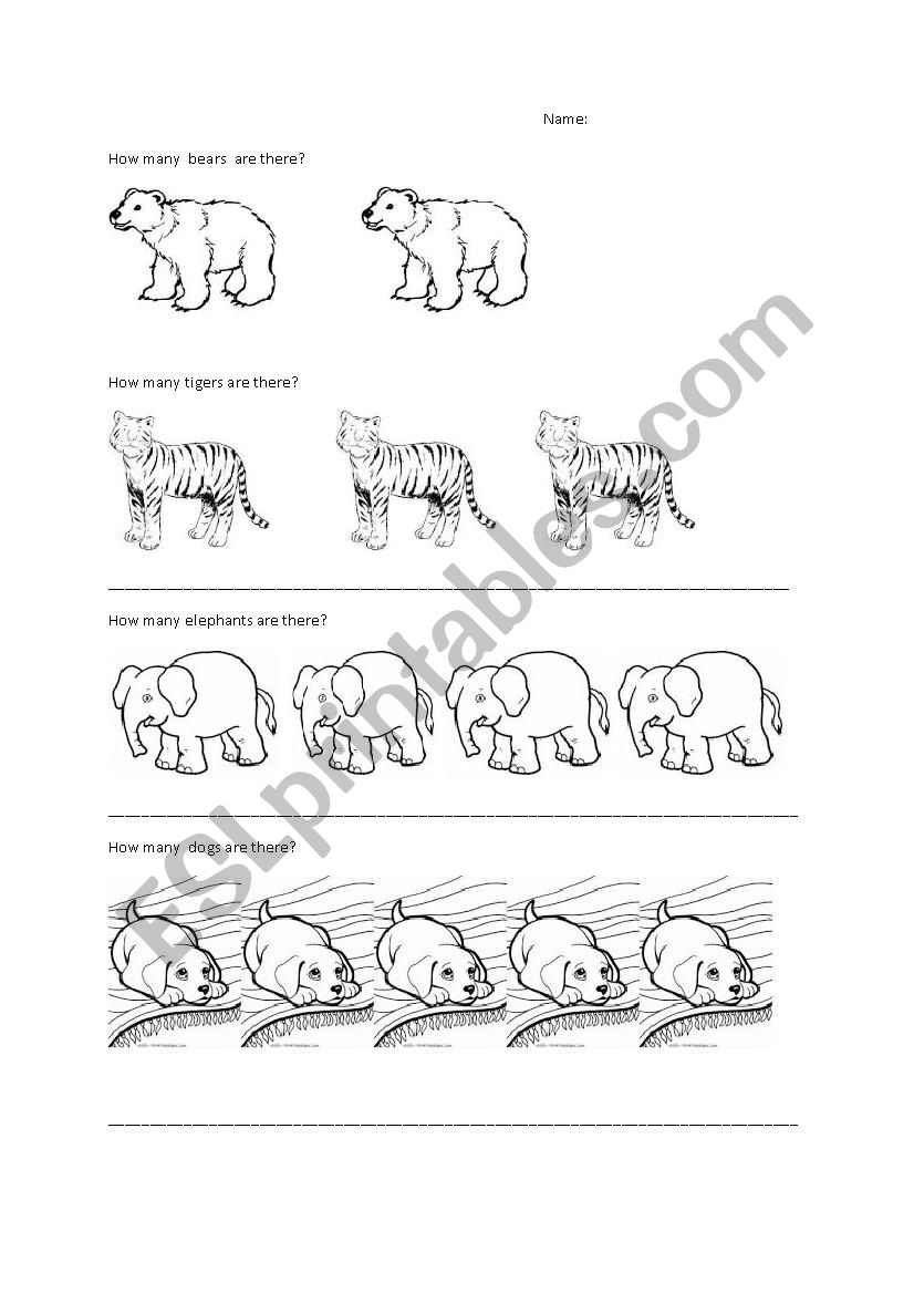 how many? worksheet