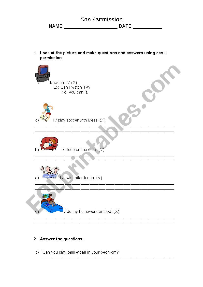 Can permission worksheet