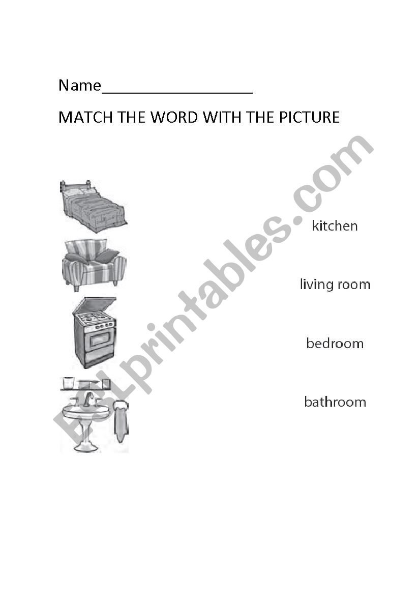 part of the house worksheet