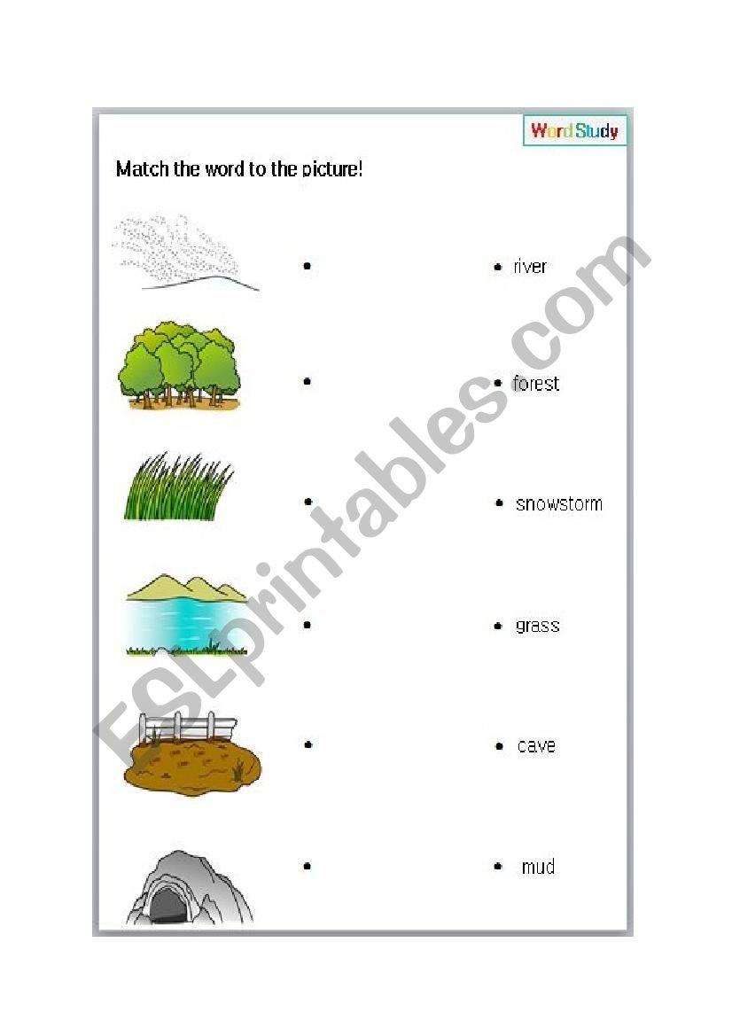 Word Match worksheet