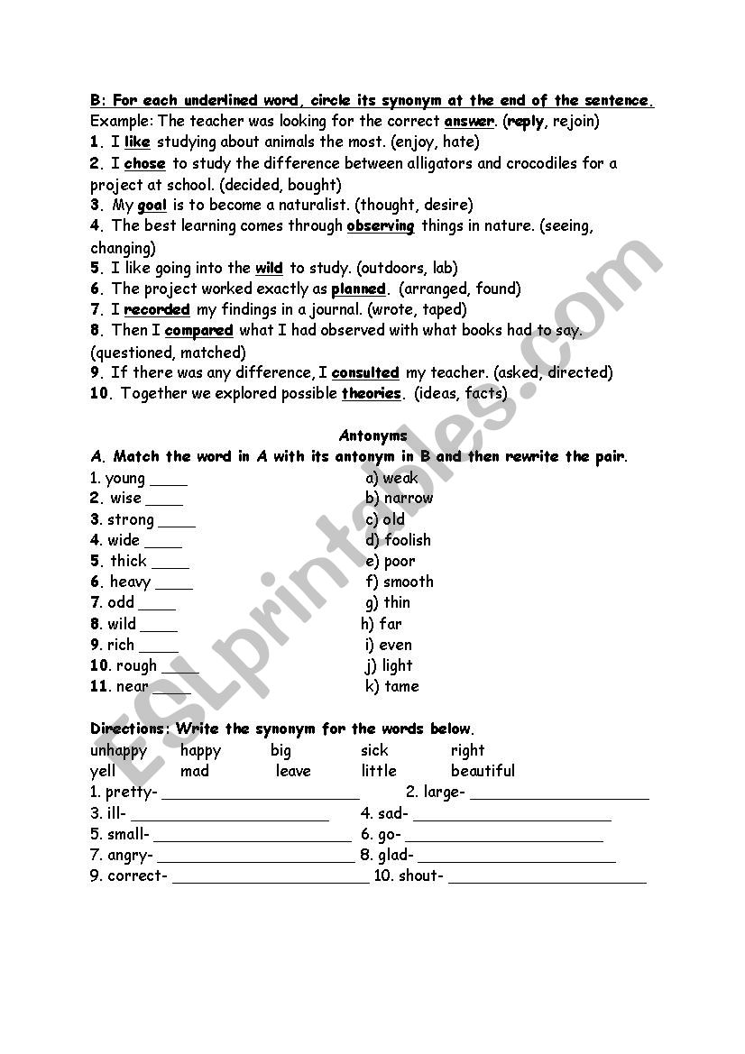 3e043ac046123381 c13b7796906 b07ef - Synonyms and Antonyms ○ Antonyms and  Synonyms are asked in the - Studocu