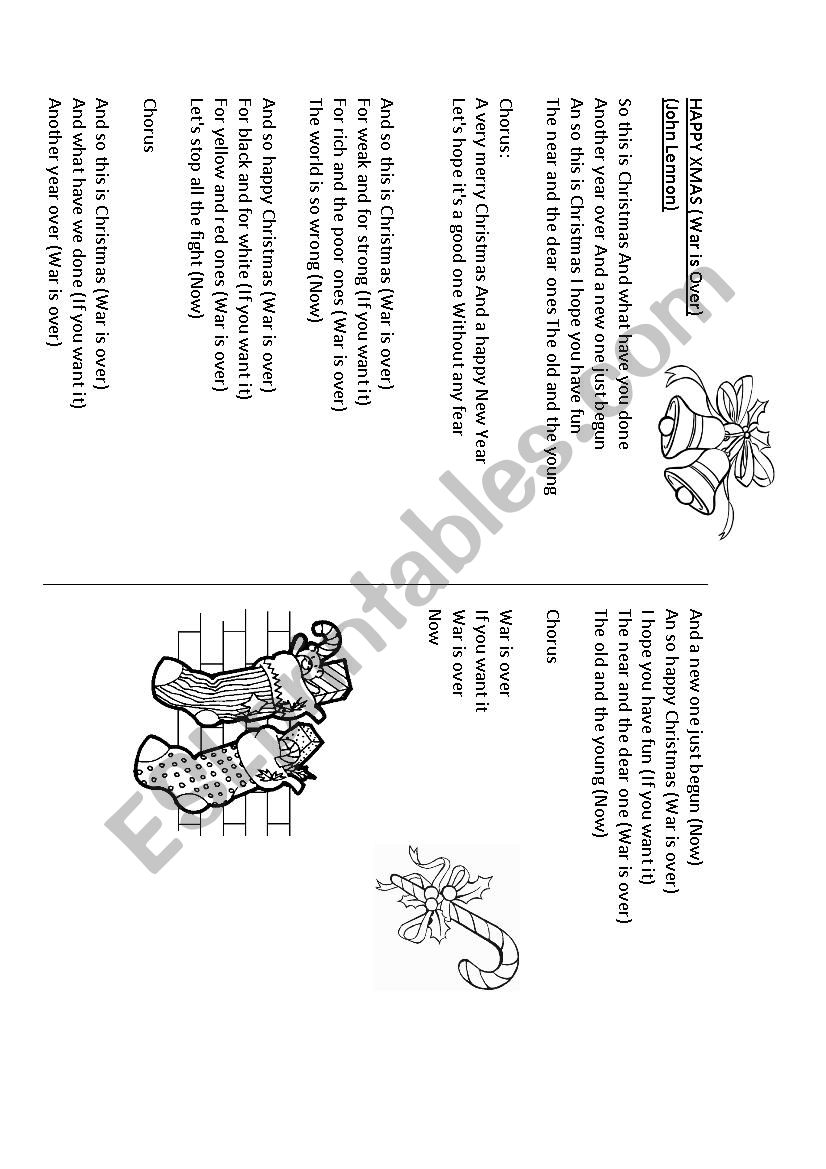 cHRISTMAS pROJECT worksheet